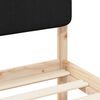 vidaXL Bettgestell mit gepolstertem Kopfteil Schwarz 200 x 200 cm