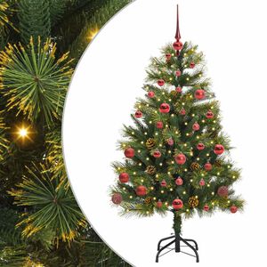 vidaXL K&uuml;nstlicher klappbarer Weihnachtsbaum mit Tannenzapfen 150 cm