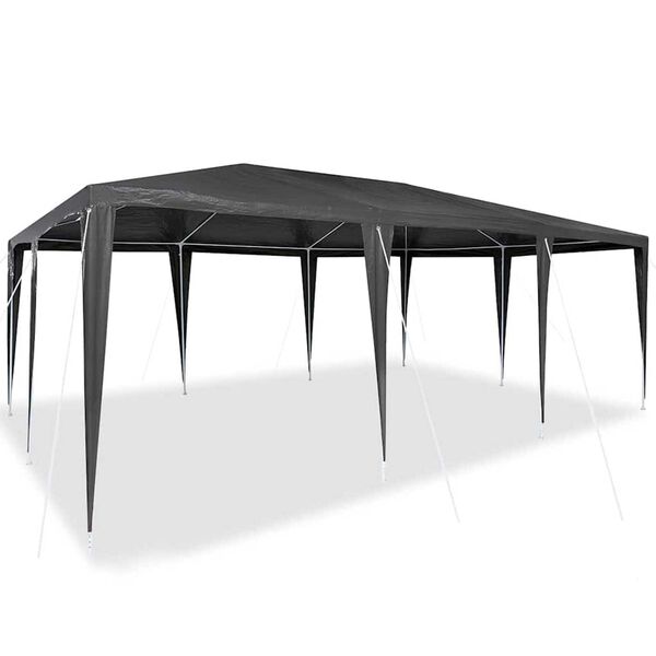 vidaXL Party-Zelt Anthrazit 600 x 400 x 266 cm Polyethylen und Stahl