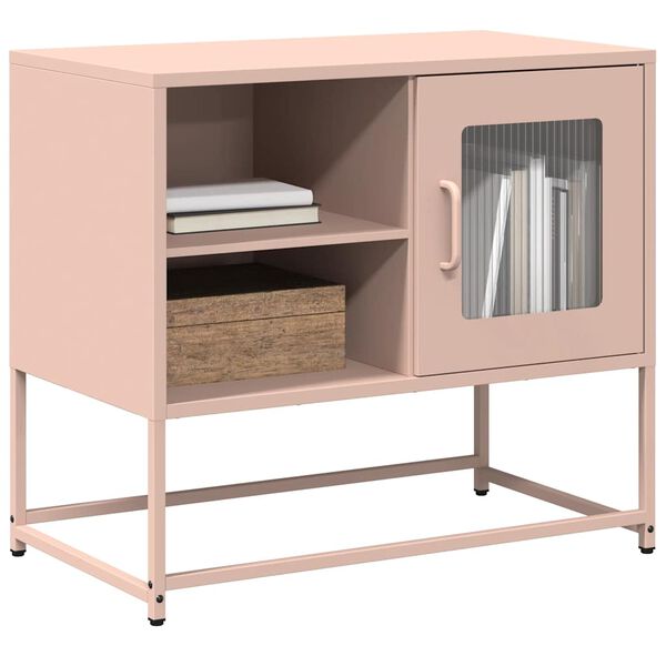 vidaXL TV-Schrank Rosa 68x39x60,5 cm Stahl