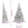 vidaXL K&uuml;nstlicher vorbeleuchteter Weihnachtsbaum Silber 210 cm PET