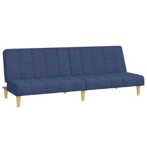 vidaXL Schlafsofa 2-Sitzer Blau Stoff