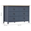 vidaXL Sideboard Hill Grau 125x40x80 cm Massivholz Kiefer