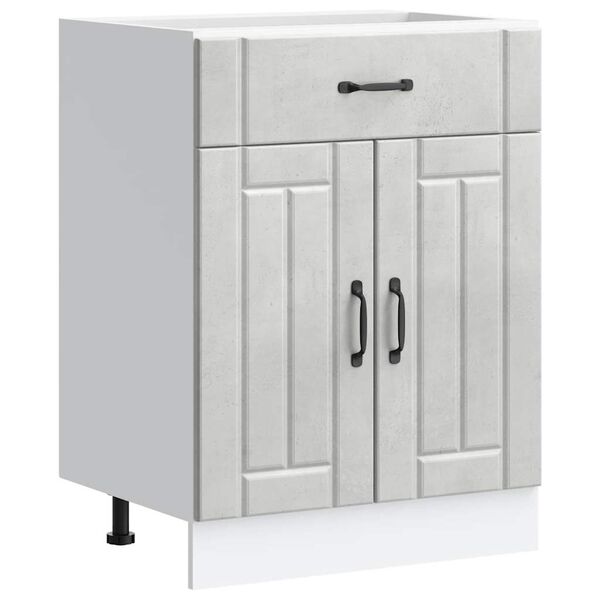 vidaXL K&uuml;chen-Unterschrank Lucca Betongrau Holzwerkstoff
