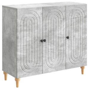 vidaXL Sideboard Betongrau 89 x 34,5 x 80 cm Holzwerkstoff