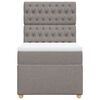 vidaXL Boxspringbett mit Matratze Taupe 80x200 cm Stoff