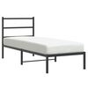 vidaXL Bettgestell mit Kopfteil Metall Schwarz 80x200 cm