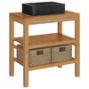vidaXL Waschtisch Massivholz Teak mit Waschbecken Marmor Schwarz