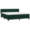 vidaXL Boxspringbett mit Matratze Dunkelgr&uuml;n 180x200 cm Samt