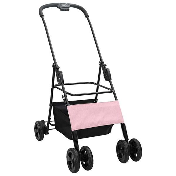 vidaXL Faltbarer Haustierwagen Rosa 81 x 47 x 99 cm Polyester