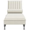 vidaXL Massage-Chaiselongue mit Nackenrolle Creme Samt