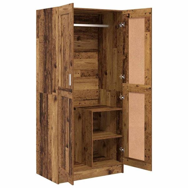vidaXL Kleiderschrank Altholz 82,5 x 51,5 x 180 cm Holzwerkstoff