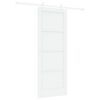 vidaXL Schiebet&uuml;r 78 x 202 cm Holzwerkstoff Wei&szlig;