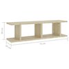 vidaXL Wandregale 2 Stk. Sonoma-Eiche 75x18x20 cm Holzwerkstoff