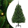 vidaXL K&uuml;nstlicher Weihnachtsbaum 150 cm 150 LEDs Warmes Wei&szlig; Gr&uuml;n