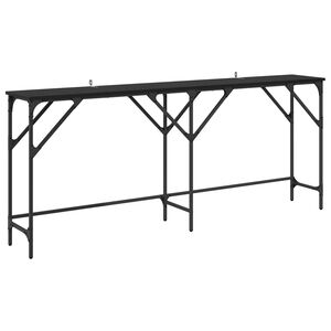 vidaXL Konsolentisch Schwarz Eichen-Optik 180 x 30 x 75 cm