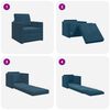 vidaXL Schlafsofa Blau 74 x 77 x 81 cm Samt