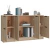 vidaXL Sideboards 3 Stk. Sonoma-Eiche Holzwerkstoff