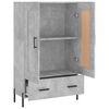 vidaXL Highboard Betongrau 69,5x31x115 cm Holzwerkstoff
