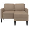 vidaXL 2-Sitzer-Sofa mit Chaiselongue L-Form Cappuccino-Braun 125 cm