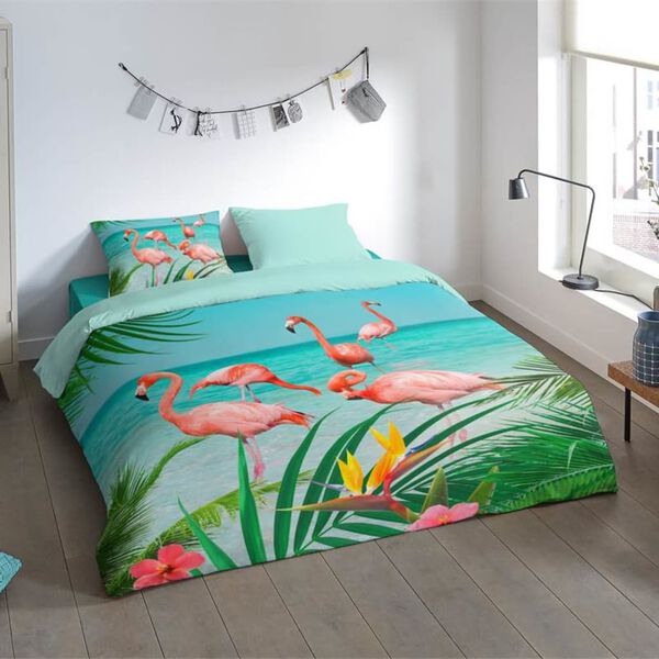 Pure Bettw&auml;sche-Set FLAMINGO 140 &times; 200/220 cm