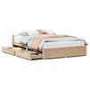 vidaXL Massivholzbett ohne Matratze 120x190 cm Kiefernholz