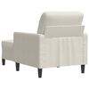 vidaXL Sessel mit Hocker Creme 60 cm Samt