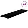 vidaXL Treppenstufen 4 Stk. Braun-Schwarz 110x25x2 cm Massivholz Eiche