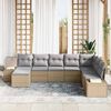 vidaXL Gartensofa-set mit Kissen 8 pcs Poly-Rattan
