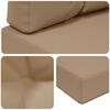 vidaXL Sofakissen f&uuml;r drau&szlig;en 3 pcs Taupe Polyester