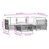 vidaXL 5-tlg. Garten-Lounge-Set mit Kissen Weiß Stahl