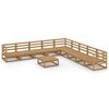 vidaXL 10-tlg. Garten-Lounge-Set Honigbraun Massivholz Kiefer