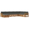 vidaXL Outdoor-Sofagarnitur mit Kissen 8 pcs Natur und Anthrazit