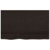 vidaXL Waschtischplatte Dunkelbraun 80x50x(2-4)cm Massivholz Behandelt