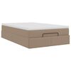 vidaXL Ottoman-Bett mit Matratze Cappuccino-Braun 120x200cm Kunstleder