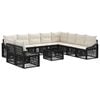 vidaXL Gartensofa-set 11 stk. Schwarz Poly-Rattan