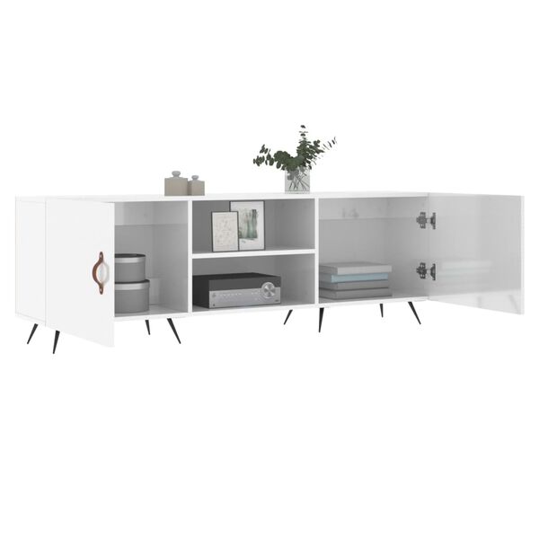 vidaXL TV-Schrank Hochglanz-Wei&szlig; 150x30x50 cm Holzwerkstoff