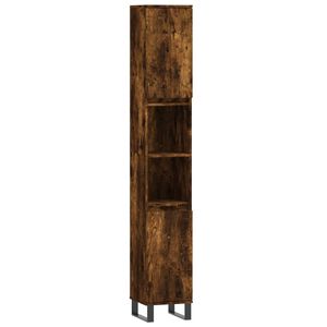 vidaXL Badschrank R&auml;uchereiche 30x30x190 cm Holzwerkstoff