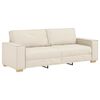 vidaXL 3-Sitzer-Sofa Beige 220 cm Leinenmischgewebe