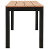 vidaXL Gartenbank 110 cm Stahl und WPC Braun und Schwarz