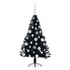 vidaXL K&uuml;nstlicher vorbeleuchteter Weihnachtsbaum Schwarz 120 cm PVC