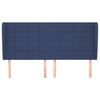 vidaXL Kopfteil mit Ohren Blau 203x23x118/128 cm Stoff