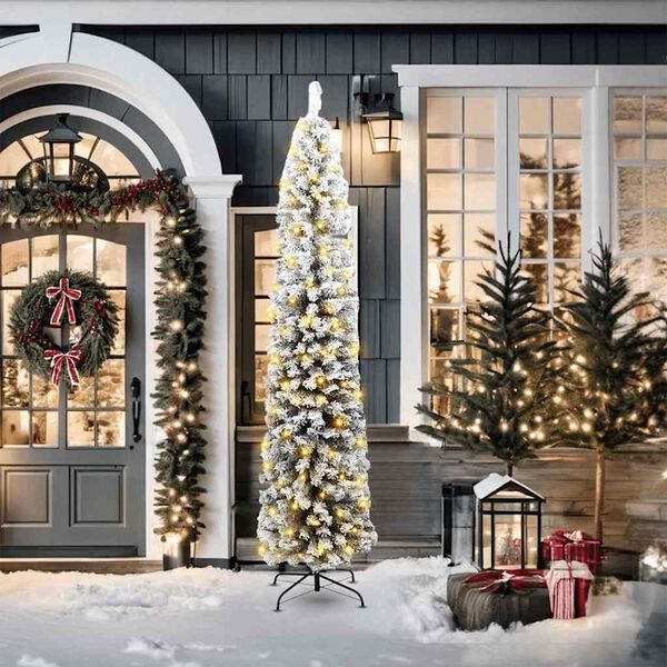 vidaXL K&uuml;nstlicher Weihnachtsbaum mit 300 LEDs mit St&auml;nder Gr&uuml;n 210 cm