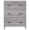 vidaXL Sideboard Grau Sonoma 69,5x34x90 cm Holzwerkstoff