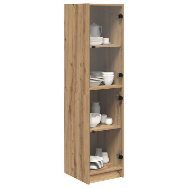 vidaXL Highboard Artisan-Eiche 35 x 37 x 142 cm Holzwerkstoff