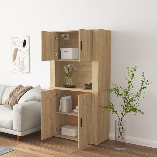 vidaXL Highboard Sonoma-Eiche Holzwerkstoff