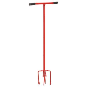 vidaXL Gartenkralle Rot Stahl