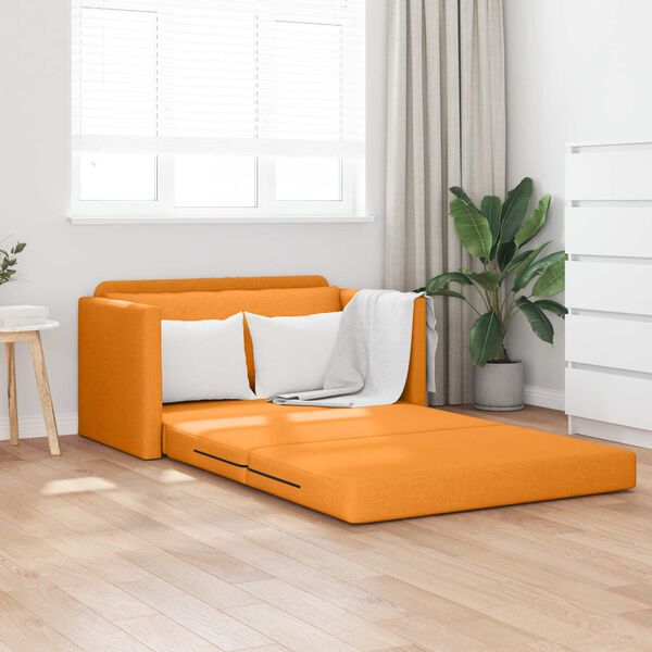 vidaXL Schlafsofa 110cm Dunkelgelb Stoff