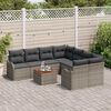 vidaXL Garten-Sofa-Set 9 pcs Grau