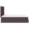 vidaXL Ottoman-Bett mit Matratze & LEDs Dunkelbraun 140x190 cm Stoff